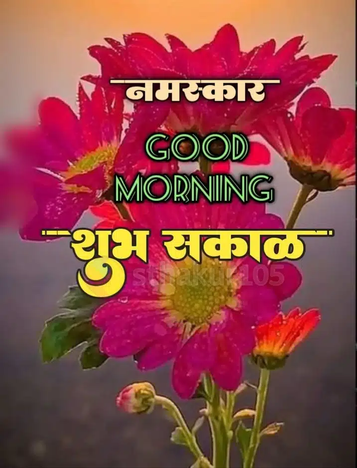 good morning shubh sakal flower images