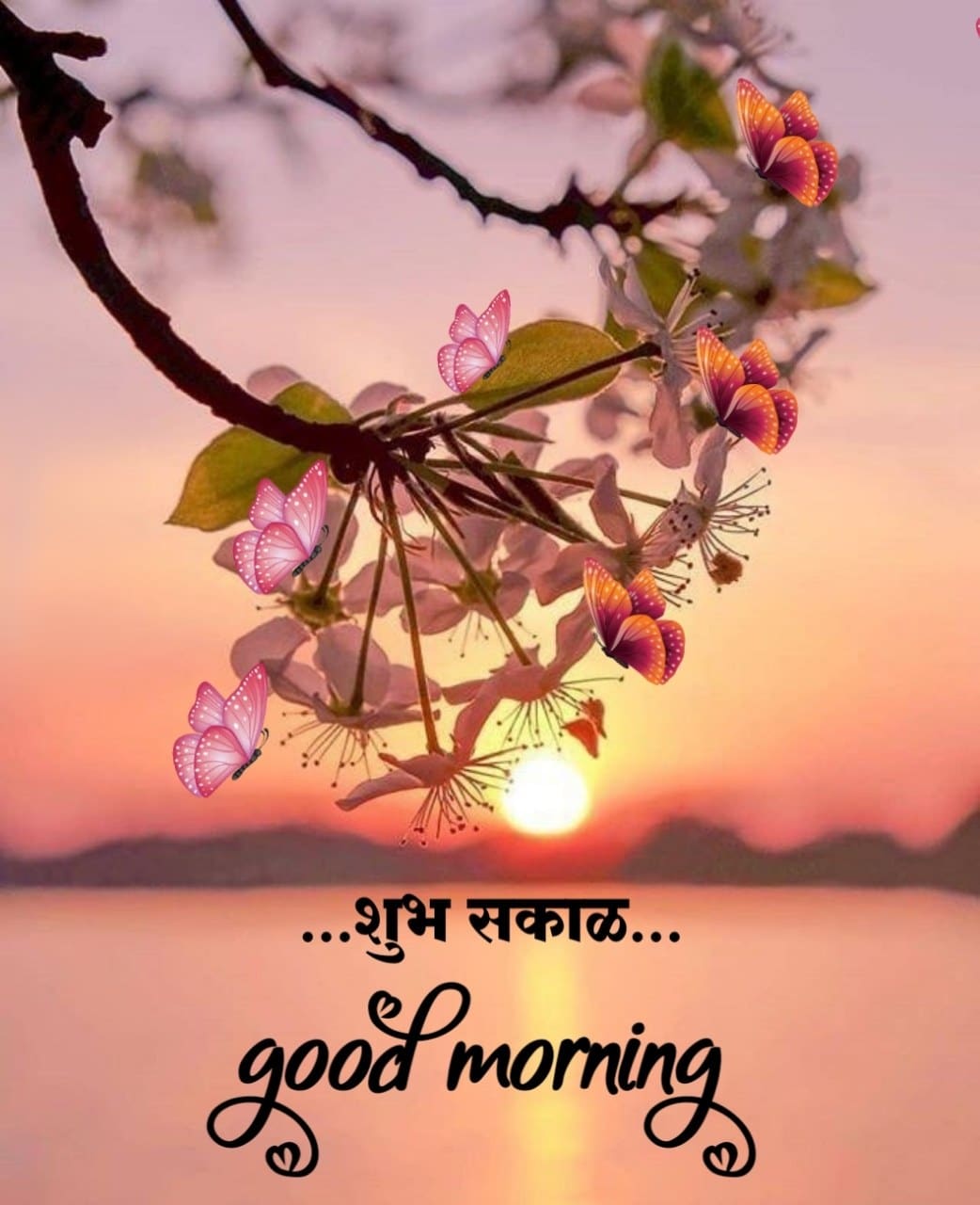 Good Morning Flowers Marathi