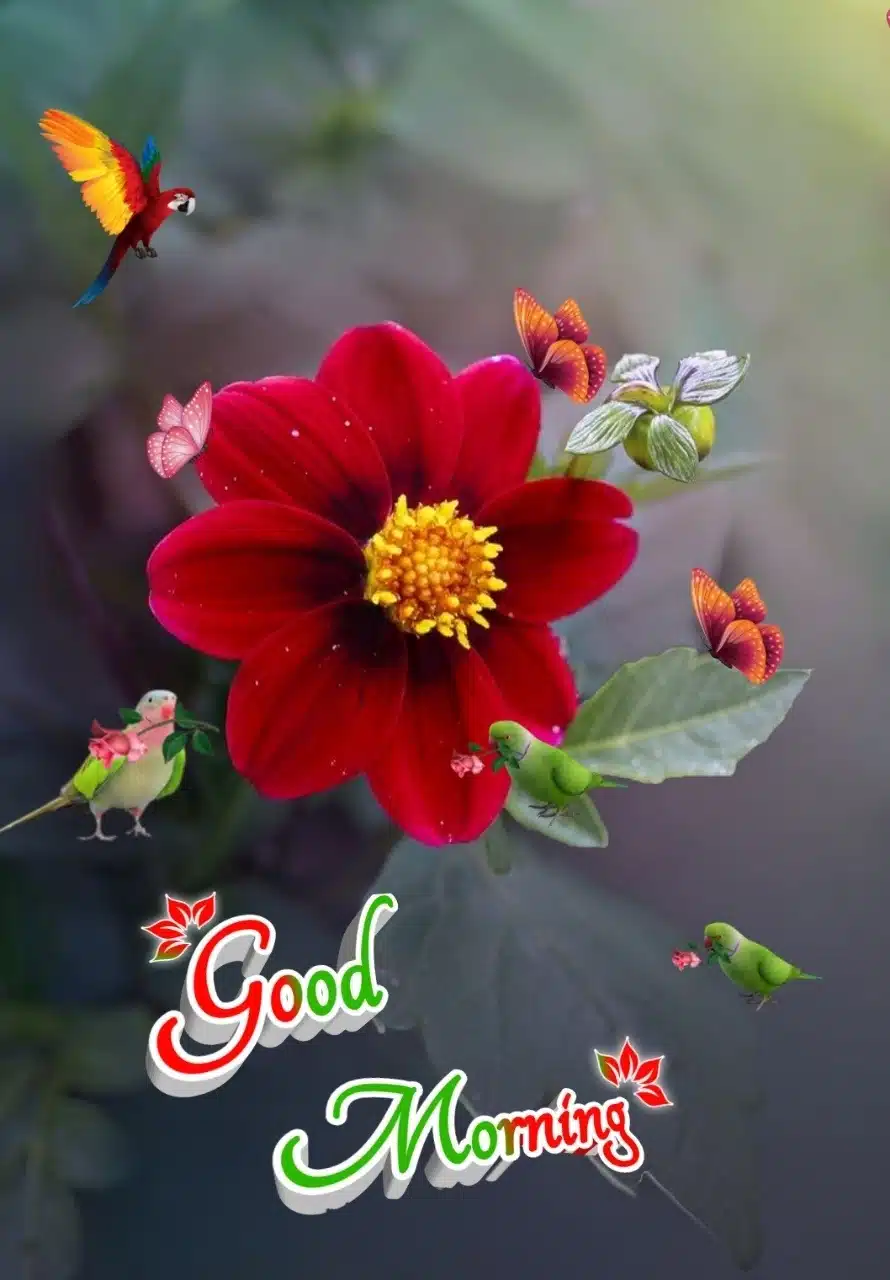 Good Morning Flowers Marathi