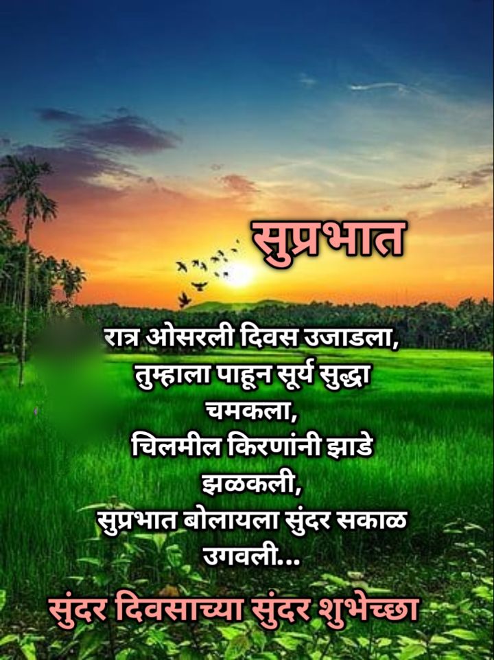 Meaningful Nature Good Morning Marathi
