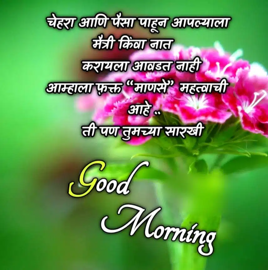 Good Morning Friends Quotes In Marathi, शुभ सकाळ मित्रांनो